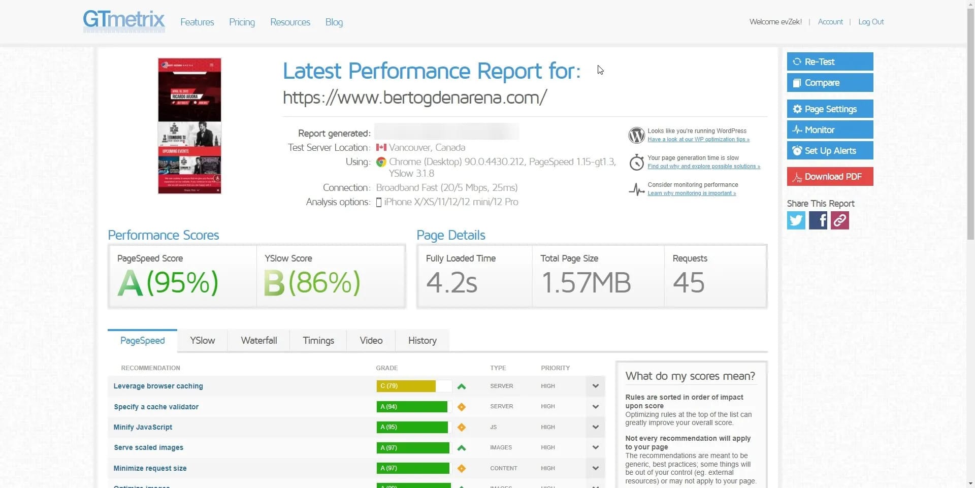 Bert Ogden Arena Speedtest Mobile Version