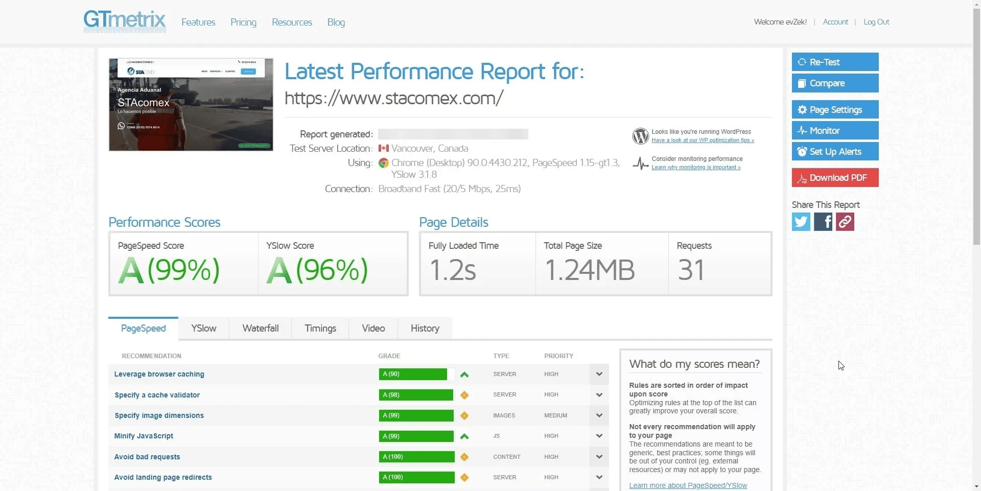 Speedtest Stacomex Desktop